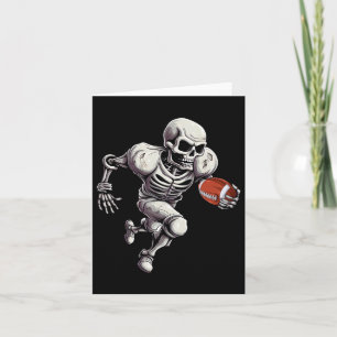 Tarjeta Skeleton Jugando Fútbol Halloween Skull Lover 1