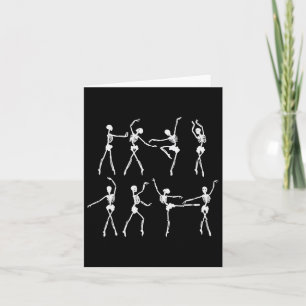 Tarjeta Skeleton Llerinas Llet Dance Cute Halloween Costum