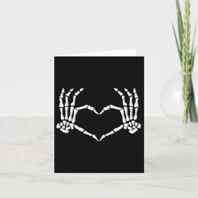 Tarjeta Skeleton Manos Corazón Halloween Costume Hombres M (Anverso)
