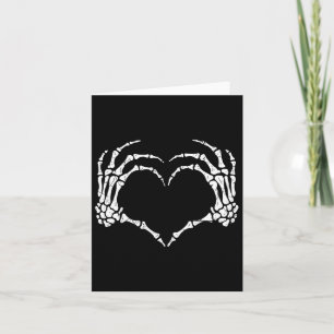 Tarjeta Skeleton Manos Rótulo Corazón Halloween Disfraces 