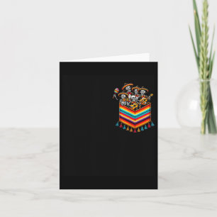 Tarjeta Skeleton Mariachi Banda Serape Pocket Cinco De May