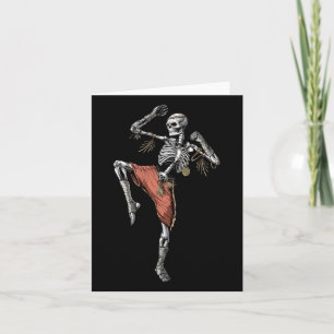 Tarjeta Skeleton Muay Thai Boxing Karate Kickboxing Martia