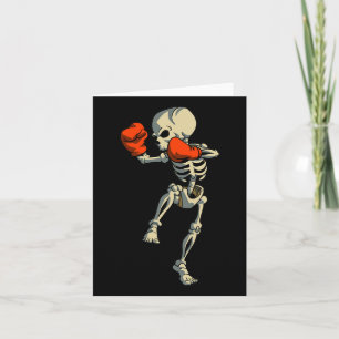 Tarjeta Skeleton Muay Thai Kick Boxing Mma Funny Karate Ha