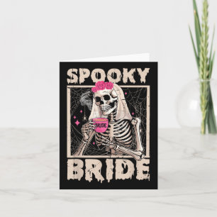 Tarjeta Skeleton Novia Bebida Café Boda Halloween C