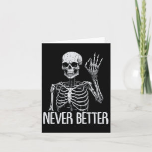 Tarjeta Skeleton nunca mejor conjunto de cráneos de Hallow