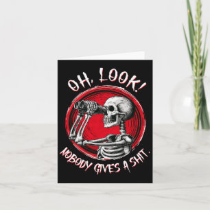 Tarjeta Skeleton Oh Look Nobody Da Un Gracioso Halloween C