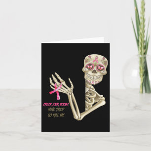 Tarjeta Skeleton para la Conciencia sobre el Cáncer de Mam