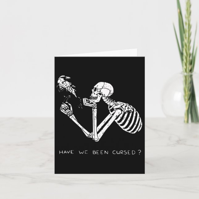 Tarjeta Skeleton retro Disfraces de Halloween Diversión Cr (Anverso)
