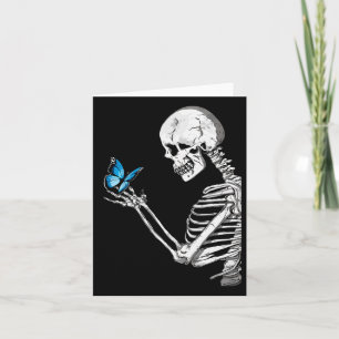 Tarjeta Skeleton Retro Halloween