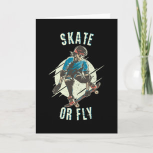Tarjeta Skeleton Skateboarder