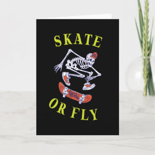 Tarjeta Skeleton Skateboarder
