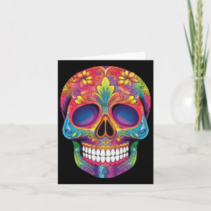 Tarjeta Skeleton Skull Dia De Los Muertos Día De Los Muert