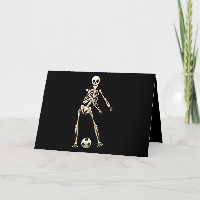 Tarjeta Skeleton Soccer Halloween Flossing Dance Cosplay (Anverso)
