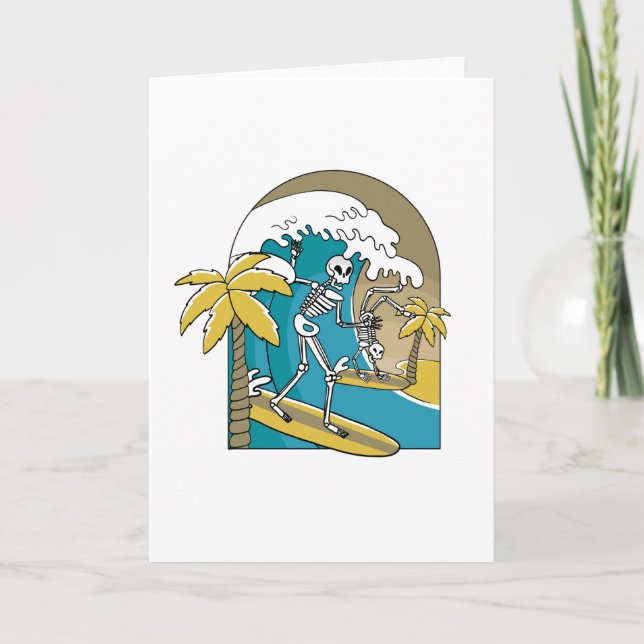 TARJETA SKELETON SURFERS (Anverso)