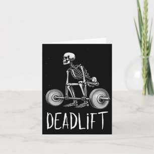 Tarjeta Skeleton Workout Halloween Peso Lifting Fitness