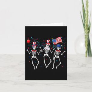 Tarjeta Skeletons 4 De Julio Dia De La Independencia 1