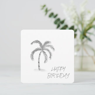 Tarjeta Sketched Greeting Card Black and White