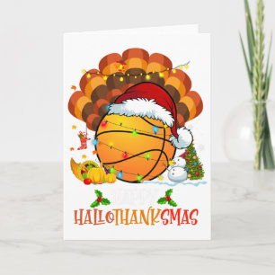Tarjeta Sketll Halloween Y Feliz Navidad Halloth