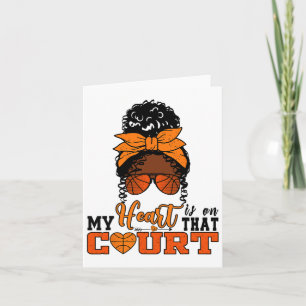 Tarjeta Sketll Mom My Heart Está En Esa Corte Afro-America
