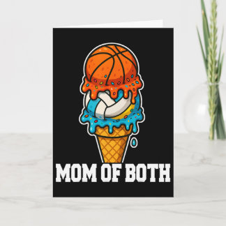 Tarjeta Sketll Volleyll Mamá Helado Goteo Día de Juego de
