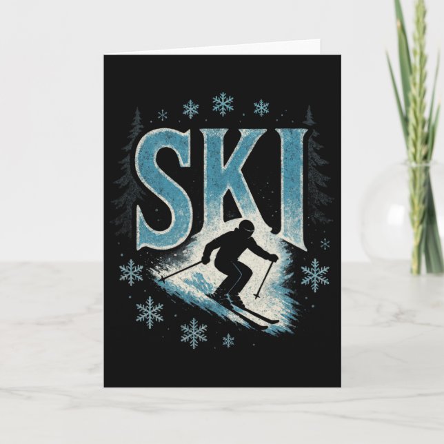 Tarjeta Ski - Alpine Downhill Racing Freestyle  (Anverso)