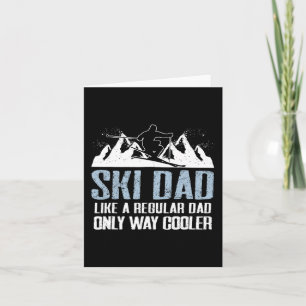 Tarjeta Ski Dad Divertida Esquiadora Aventura Esquiar Aman