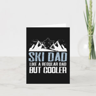 Tarjeta Ski Dad Divertida Esquiadora Aventura Esquiar Aman