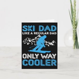 Tarjeta Ski Dad Divertido regalo para esquiar en invierno