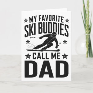 Tarjeta Ski Dad Humor Design Skiing Funny Skier
