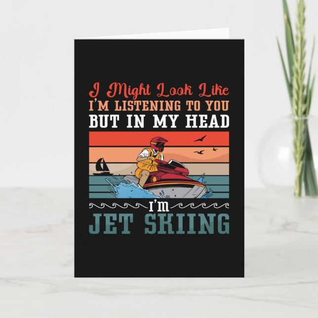Tarjeta Ski Jet I may Look Jet Skip Water Sport Jetski (Anverso)