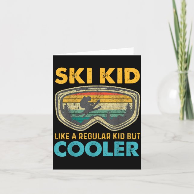 Tarjeta Ski Kid Like A Regular Kid But Cooler Skiing Lover (Anverso)