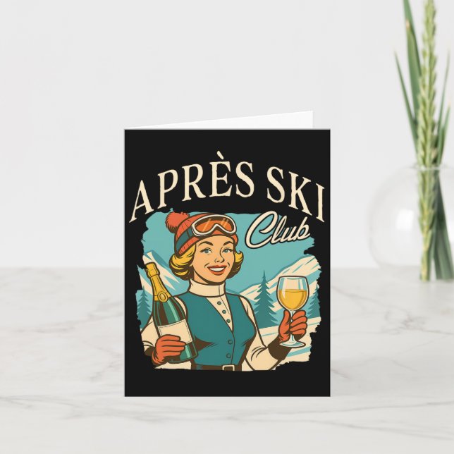 Tarjeta Ski Queen Ski Trip Snow Apres (Anverso)