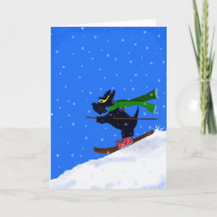 Tarjeta Ski Scottie (interior en blanco)