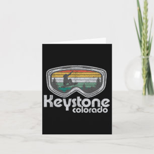 Tarjeta Ski Snowboard Keystone Snowboarding Retro Colorado