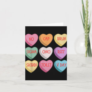 Tarjeta Skibidi Día de San Valentín Rizz Candy Heart Groov
