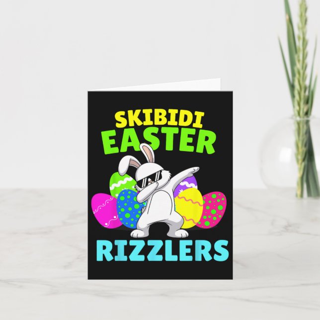 Tarjeta Skibidi Easter - Funny Easter Rizzler Gen Alpha Sl (Anverso)