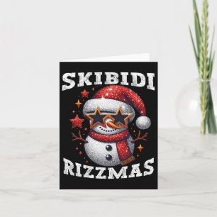 Tarjeta Skibidi Rizzmas Gen Alpha Jerga Funny Navidades Sn