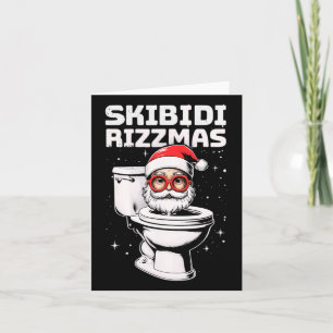 Tarjeta Skibidi Rizzmas Inodoro Divertido Santa Elefante B