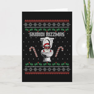Tarjeta Skibidi Rizzmas Inodoro Divertido Santa Elefante B