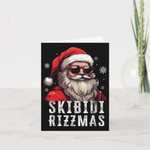 Tarjeta Skibidi Rizzmas Navidades Rizz Santa Claus