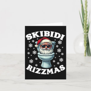 Tarjeta Skibidi Rizzmas Rizzler Santa Rizz Toilet Funny Ch