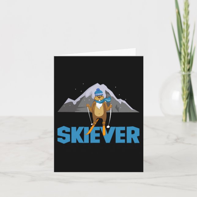 Tarjeta Skiever Esquí De Fondo Deportes De Invierno Biatló (Anverso)