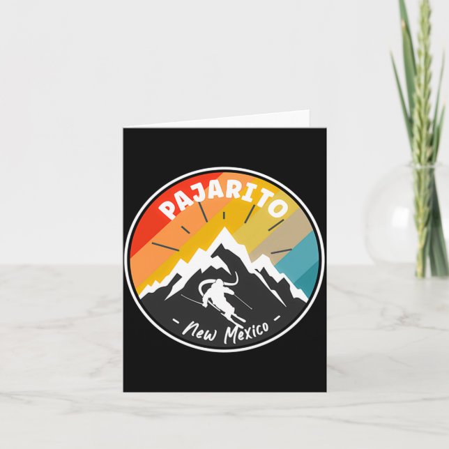 Tarjeta Skiing In Pajarito New Mexico  (Anverso)