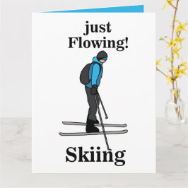 Tarjeta Skiing Just Flowing Skier