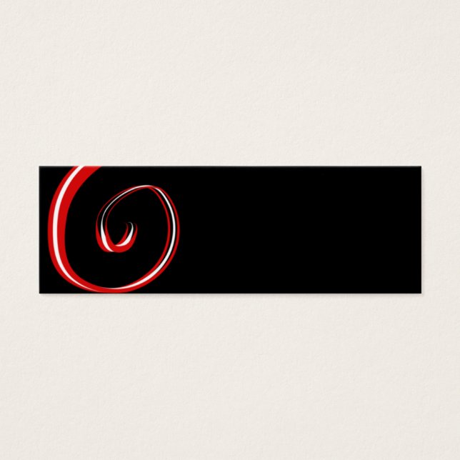 Tarjeta Skinny Red White & Black (Frente)