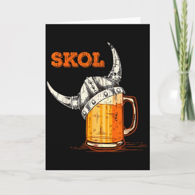 Tarjeta Skol Nordic Viking Helmet Drinking Gl  (Anverso)