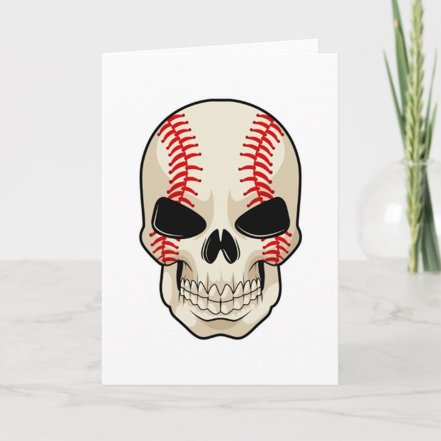 Tarjeta Skull Baseball Sports (Anverso)