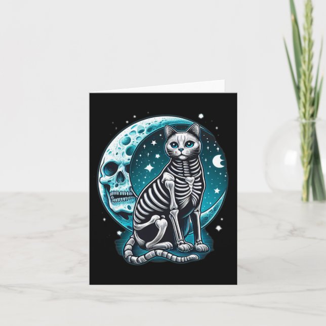 Tarjeta Skull - Idea de disfraces de Halloween con esquele (Anverso)