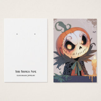 Tarjeta Skull Jack-O-Lantern Earring