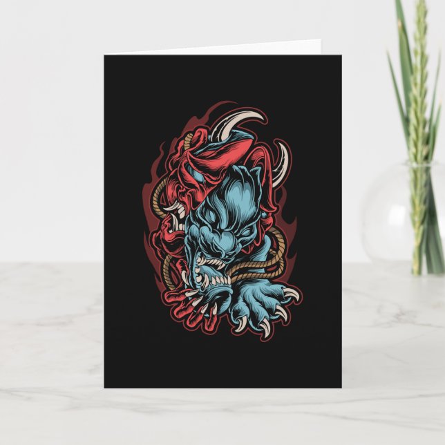 Tarjeta Skull Japonés (Anverso)